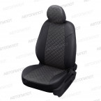Автомобильные чехлы АВТОПИЛОТ Экокожа алькантара ромб