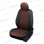 Автомобильные чехлы АВТОПИЛОТ Экокожа алькантара ромб